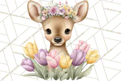 Adorable Baby Animals Easter Clipart PNG, Pastel Chicks Png Product Image 4