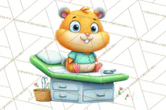 Dinosaur Veterinarian Clipart Cute Pet Care PNG Product Image 4