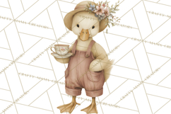 Vintage Spring Animals Clipart, Tea Party Picnic Png Product Image 4