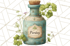 Vintage Herbal Apothecary Clipart, Spring Botanical Png Product Image 4