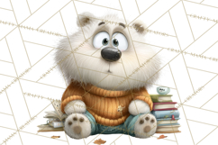 Bookish Bears PNG Clipart, Cozy Bear Reading, Cute Cartoon Product Image 4