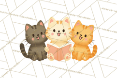 Kawaii Cat Clipart, Cute Kitten PNG, Fun Cat Illustrations Product Image 4