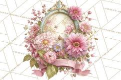 Vintage Frame Clipart, Romantic Keepsakes PNG, Watercolor Product Image 2
