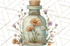 Vintage Herbal Apothecary Clipart, Spring Botanical Png Product Image 5