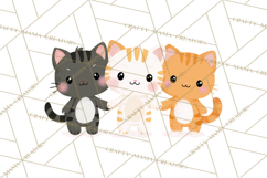 Kawaii Cat Clipart, Cute Kitten PNG, Fun Cat Illustrations Product Image 5