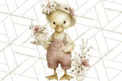 Vintage Spring Animals Clipart, Tea Party Picnic Png Product Image 5