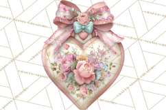 Vintage Frame Clipart, Romantic Keepsakes PNG, Watercolor Product Image 2