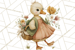 Vintage Spring Animals Clipart, Tea Party Picnic Png Product Image 2