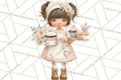 Easter Baking Clipart, Cute Easter Bakers, Pastel Cookies Product Image 2