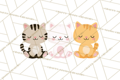 Kawaii Cat Clipart, Cute Kitten PNG, Fun Cat Illustrations Product Image 2