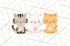 Kawaii Cat Clipart, Cute Kitten PNG, Fun Cat Illustrations Product Image 2