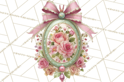 Vintage Frame Clipart, Romantic Keepsakes PNG, Watercolor Product Image 3