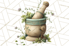 Vintage Herbal Apothecary Clipart, Spring Botanical Png Product Image 3