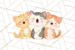 Kawaii Cat Clipart, Cute Kitten PNG, Fun Cat Illustrations Product Image 3