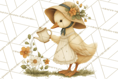 Vintage Spring Animals Clipart, Tea Party Picnic Png Product Image 4
