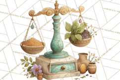 Vintage Herbal Apothecary Clipart, Spring Botanical Png Product Image 4