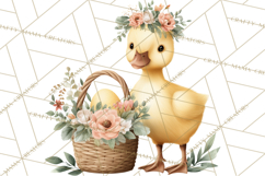 Adorable Baby Animals Easter Clipart PNG, Pastel Chicks Png Product Image 5