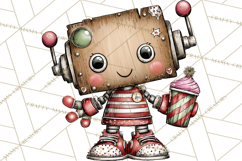 Adorable Birthday Robot Clipart, Playful Toy Robot Clip Art Product Image 5