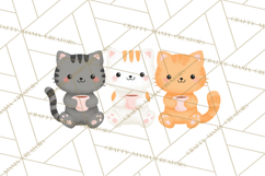 Kawaii Cat Clipart, Cute Kitten PNG, Fun Cat Illustrations Product Image 5