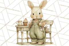 Vintage Spring Animals Clipart, Tea Party Picnic Png Product Image 2