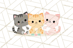 Kawaii Cat Clipart, Cute Kitten PNG, Fun Cat Illustrations Product Image 2