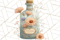 Vintage Herbal Apothecary Clipart, Spring Botanical Png Product Image 3
