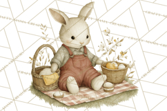 Vintage Spring Animals Clipart, Tea Party Picnic Png Product Image 3