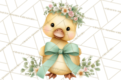 Adorable Baby Animals Easter Clipart PNG, Pastel Chicks Png Product Image 3