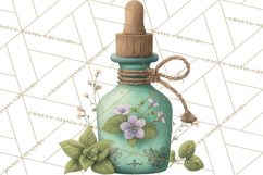 Vintage Herbal Apothecary Clipart, Spring Botanical Png Product Image 4