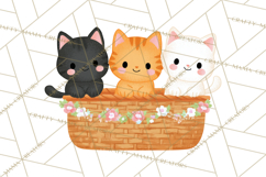 Kawaii Cat Clipart, Cute Kitten PNG, Fun Cat Illustrations Product Image 4
