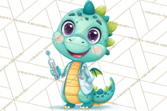 Dinosaur Veterinarian Clipart Cute Pet Care PNG Product Image 4
