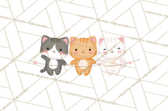 Kawaii Cat Clipart, Cute Kitten PNG, Fun Cat Illustrations Product Image 5