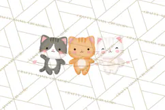 Kawaii Cat Clipart, Cute Kitten PNG, Fun Cat Illustrations Product Image 5