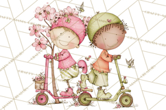 Adorable Spring Kids Clipart, Playful Children Clip Art PNG Product Image 5