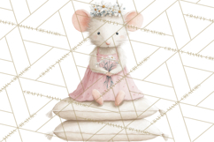 Adorable Tiny Mouse Clipart, Watercolor Mice PNG Product Image 2