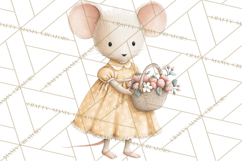 Adorable Tiny Mouse Clipart, Watercolor Mice PNG Product Image 5