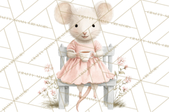 Adorable Tiny Mouse Clipart, Watercolor Mice PNG Product Image 3