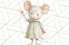 Adorable Tiny Mouse Clipart, Watercolor Mice PNG Product Image 3