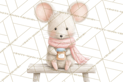 Adorable Tiny Mouse Clipart, Watercolor Mice PNG Product Image 4