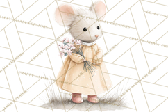 Adorable Tiny Mouse Clipart, Watercolor Mice PNG Product Image 3