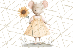 Adorable Tiny Mouse Clipart, Watercolor Mice PNG Product Image 4