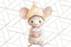Adorable Tiny Mouse Clipart, Watercolor Mice PNG Product Image 3