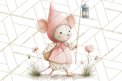 Adorable Tiny Mouse Clipart, Watercolor Mice PNG Product Image 4