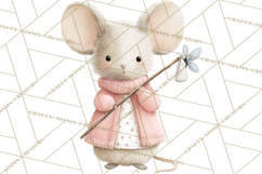Adorable Tiny Mouse Clipart, Watercolor Mice PNG Product Image 4