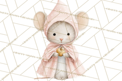 Adorable Tiny Mouse Clipart, Watercolor Mice PNG Product Image 5