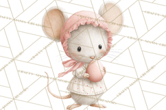 Adorable Tiny Mouse Clipart, Watercolor Mice PNG Product Image 4