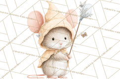 Adorable Tiny Mouse Clipart, Watercolor Mice PNG Product Image 2