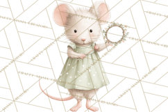 Adorable Tiny Mouse Clipart, Watercolor Mice PNG Product Image 4