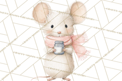 Adorable Tiny Mouse Clipart, Watercolor Mice PNG Product Image 5