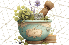 Vintage Herbal Apothecary Clipart, Spring Botanical Png Product Image 5